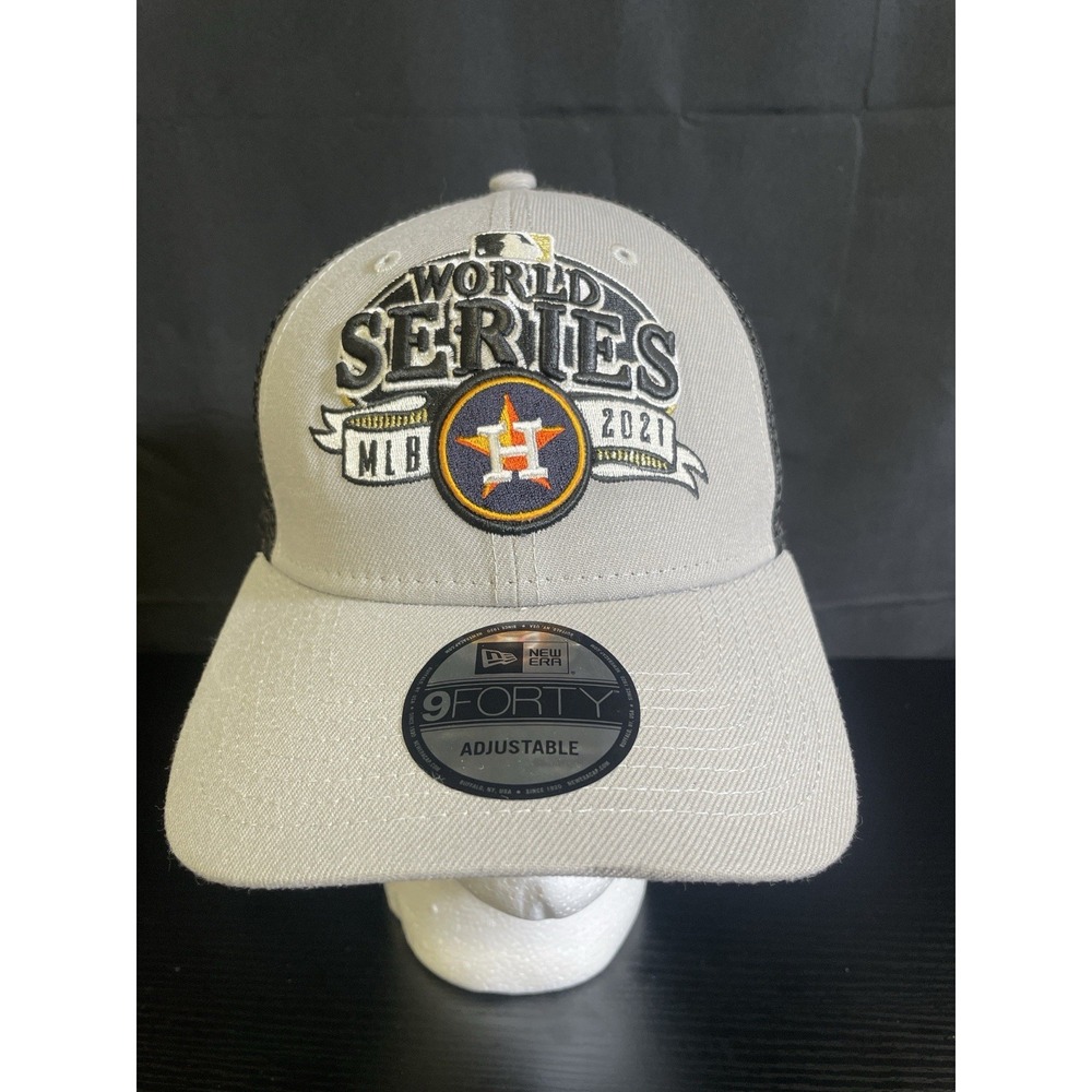 Houston Astros 2021 World Series MLB New Era 9FORTY Trucker Hat Snapback